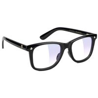 GLASSY Mikemo Premium Blue Light Blocking Glasses, Anti Eyestrain and Fatigue, Glasses for Computer and Gaming, Black Frame, Clear Lens