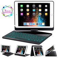 Jennyfly iPad Pro 9.7 Keyboard Case,Bluetooth Keyboard and Slim Aluminum Shell Cover with Multi-Angle Stand for iPad Pro 9.7 inch - Black