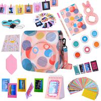 Tiessic Instax Mini 9 Camera Accessories Bundles Compatible with Fujifilm Instax Mini 9 Mini 8 Mini 8+ Camera with Mini 9 Case,108 Photos Mini Photo Album,etc. (Foam，14 Items)