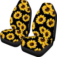 FOR U DESIGNS Sunflower Printed Front Seat Covers 2 pcs, Vehicle Seat Protector Car Mat Covers, Fit Most Cars, Sedan, SUV, Van