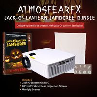 Jack-o-Lantern Jamboree Singing Window Projection DVD Kit with Projection Screen