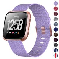 XIMU Bands Compatible with Fitbit Versa/Versa 2 / Versa Lite, Soft Woven Fabric Replacement Band Quick Release Canvas Strap Wristbands Accessories Women Men for Versa Smart Watch