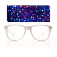 White Starburst Diffraction Glasses - for Raves, Festivals and More