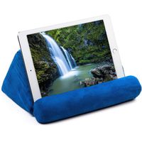 ErYao Tablet Stand Pillow Holder for ipad, Sofa Velvet Universal Phone and Tablet Stands Holders, Lightweight Book Holder for Bed, Floor, Desk, Lap, Sofa, Couch (Blue)