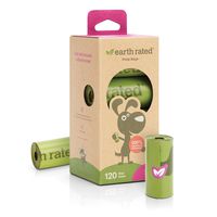 Earth Rated Dog Poop Bags, 120 Extra Thick and Strong Poop Bags for Dogs, Guaranteed Leak-proof, Lavender-scented, 8 Rolls, 15 Doggy Bags Per Roll, Each Dog Poop Bag Measures 9 x 13 Inches