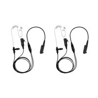 2 Pack BOMMEOW BCT22-H6 2-Wire Clear Coil Surveillance Kit for Hytera X1e X1p Z1p