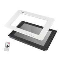 Inwall Video Monitor Display Screen - 9 Inch 12V Universal Widescreen LCD Flush Wall Mount Monitor w/ Full HD 1080p Support, HDMI, VGA, RCA Audio, Wireless Remote, Home or Car Use - Pyle PLVW92U