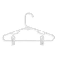 Honey-Can-Do HNGT01329 Kid's Tubular Hanger with Clips White, 18-Pack