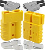 Anderson SB50 50 Amps Connector, 12V Yellow 2 Pole Housing, w/ 10 12 AWG Contact (1 Pair)
