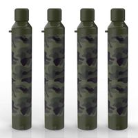SimPure Water Filter Straw, Portable Survival Straws with 0.1 Micron 5-Stage Integrated Water Purifier, Outdoor Survival Gear for Camping Hiking Climbing and Emergency(Camo - 4P)