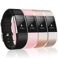 ZEROFIRE Compatible for Fitbit Charge 2 Bands, Adjustable Sport Wrist Bands Strap for Fitbit Charge 2, Women, Men, Pack of 4