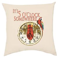 Margaritaville Set of 2 Outdoor Double Sided Decorative Throw Pillows, Set of 2, It's It's 5 O' Clock Somewhere