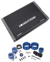 SOUNDSTREAM AR4.1200 Arachnid 1200 Watt 4-Channel Car Audio Amplifier+Amp Kit
