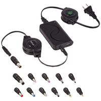 ReTrak Retractable Ultra Slim Universal Ultrabook, Notebook, and Netbook Charger with 2.1 Amp USB Charging Port and Micro USB Cable (ETCHGSLIM)