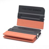 GUGUGI 3Pack Magnet Suege Felt Edge Squeegee Vinyl Wrap Application Tools Film Squeegee Tint Tools Kit for Car Vinyl Wrap, Window Tint, Auto Graphic, Wallpaper,Decal Sticker Installation (Black)