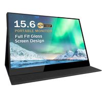 Portable Monitor,15.6-inch Full Glass Fit Design IPS Gaming Screen USB-C Monitor for Laptop Mac Phone HDMI Device, PS4 Xbox, Nintendo, Raspberry pi, Mini PC, Mobile with Smart Cover Upgrade Version