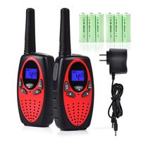 Swiftion Handheld Kids Walkie Talkies Rechargeable walkie talkies for Kids Boys Girls 22 Channel 0.5W FRS/GMRS Walky Talky for Kids 2 Way Radios Long Range (Red, Pack of 2)