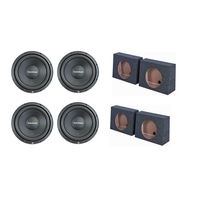 Rockford Fosgate R1S4-10 10" Prime 300W 4-Ohm SVC 2 Subwoofers + 2 Sealed Box