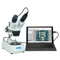 OMAX 20X-40X Student Binocular Stereo Microscope with Dual Lights and USB Camera