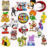 GTOTd Stickers for Cuphead 20-Pcs, Vinyl Waterproof Stickers Skateboard Guitar Travel Case Sticker Door Laptop Luggage Car Bike Bicycle Helmet Stickers