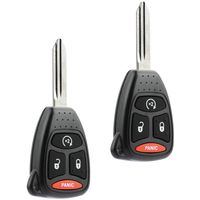 Key Fob Keyless Entry Remote Start fits Dodge Ram Nitro Durango Dakota Caliber / Jeep Compass Wrangler / Chrysler Aspen (KOBDT04A), Set of 2