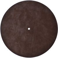 Genuine Leather Turntable Platter Mat - Dark Brown Suede