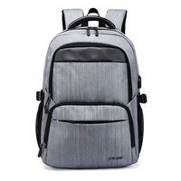 Simplicity Business Laptop backpack with USB Charging Port for Men & Women Classic College Computer Bag Fits 15.6 Inch Grey
