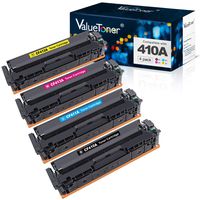 Valuetoner Compatible Toner Cartridge Replacement for HP 410A CF410A CF411A CF412A CF413A to use with Color Laserjet Pro MFP-M477fdw-M477fdn M477fnw-M452dn-M452nw M452dw M477 M452 Printer (4-Pack)