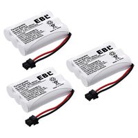 EBL BT-446 Rechargeable Cordless Phone Replacement Batteries for Uniden BT-446, BT-1005 BT1005, 3.6V 1000mAh NiMH (Pack of 3)