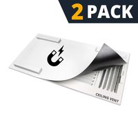 Crazy Strong Magnetic Vent Cover, Ceiling Vent Cover - 8x15 (2 Pack), Thicker & Stronger AC Vent Cover, 8 Strong Bar Magnets Included! Easily Cut to Any Size