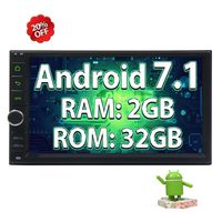 Android 7.1 2GB 32GB Car Stereo Head Unit with Bluetooth Sat Navi Free GPS Map Support DAB+ OBD2 3G/4G Built-in FM/AM Radio Fastboot WiFi Mirrorlink Aux USB SD 7'' Touch Screen 1024x600 Double Din