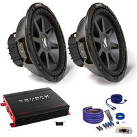KICKER CVR122 12" Bundle with MB Quart ZA2-1000.1D 1000 Watt Mono Amp, Wire Kit