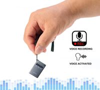 Cube Voice Recorder,eoqo Voice Activated Audio Recorder - 12 Hours Voice Recording with 16GB Memory(Gray)