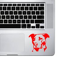 StickAny Palm Series Pit Bull Sticker for MacBook Pro, Chromebook, and Laptops (Red)