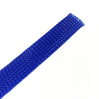 Electriduct Expandable Braid Sleeving | Polyester High Flame Retardant Flexible Cable Mesh Sleeve | 1/8" - 10 Feet (Blue)