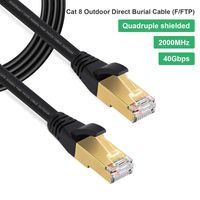 Cat8 Cable Ethernet 20ft,Nework Gigabit Cord with High Speed 40Gbps 2000Mhz FFTP LAN Cables with Gold Plated RJ45 Connector Compatible with Cat7/Cat5/Cat5e/Cat6/Cat6e