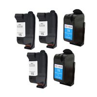 The Sharper Image Remanufactured Ink Cartridge Replacement for HP C6615DN (Cyan,Magenta,Yellow,Black , 5-Pack)