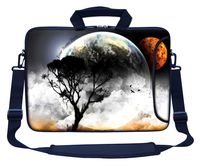 Meffort Inc Custom/Personalized Laptop Bag with Side Pocket & Shoulder Strap for Notebook Ultrabook Chromebook, Customized Your Name (13.3 Inch, Planet Views)