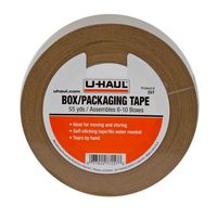 U-Haul Moving Box Paper Tape (Ideal for Moving, Packing, Storage Boxes) - 55 Yard Roll - Easily Tears by Hand