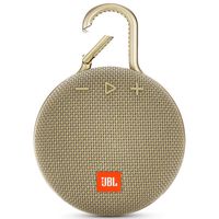 JBL Clip 3 Portable Bluetooth Waterproof Speaker (Factory Certified Refurbished, Sand)