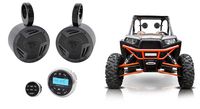 2 Rockville 5.25" Tower Speakers+Bluetooth Receiver for Polaris RZR/ATV/UTV/CART