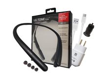 LG Tone Style SL5 Bluetooth Wireless Stereo Headset HBS-SL5 with Car/3.0 Fast Wall Charger 3.0 C Type USB (Retail Packing Kit)