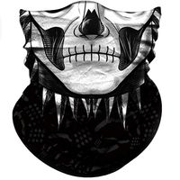 Obacle Motorcycle Face Mask Sun UV Dust Wind Protection Durable Tube Mask Seamless Bandana Skeleton Face Mask for Men Women Bike Riding Cycling Biker Fishing Outdoor Festival (Sewing Lip Skull)