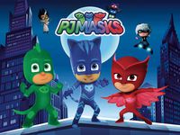 PJ Masks Backdrop Super City Themed Photography Hero for Baby Boys Happy Birthday Party Decoration Dessert Table Baby Shower Supplies Photo Background Banner Booth