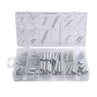 Accessbuy 200pcs Tools Spring Assortment Steel Zinc Plated Compression and Extension for Shops and Home Repairs