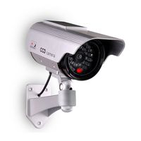 Relee Bullet Dummy Fake Surveillance Camera Security CCTV Dome Camera Outdoor with Solar Panel and Battery