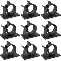 Darller 60 Pack Adjustable Cable Tie Clips Adhesive Wire Clips Nylon Wire Clamps for Car, Home and Office, Black