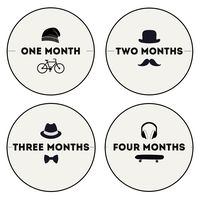 Monthly Baby Stickers Newborn Month Milestone Sticker Picture Me Growing - The Hipster Collection