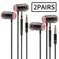V2 Metal Headphones Earphones Earbuds Earphones, Noise Islating, High Definition, Stereo for Samsung, iPhone,iPad, iPod and Mp3 Players (V2-Black-2)