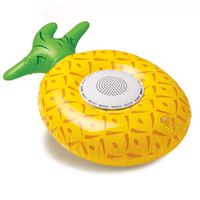 Merkury Innovations IPX7 Inflatable Floating Waterproof Bluetooth Speaker Portable Wireless Shower Speaker for Swimming Pool Party Bath Beach Jacuzzi Tiki Time Pineapple